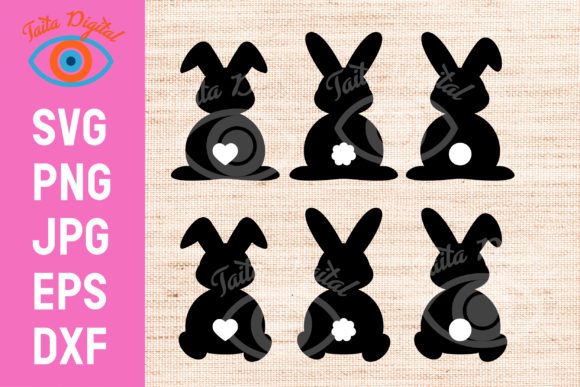 Black Easter Bunny Graphics: Illustrations for Branding