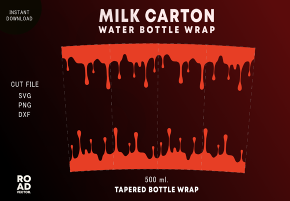 Blood Dripping Milk Carton: Graphics & Print Templates
