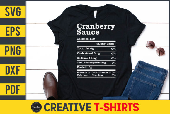 Cranberry Sauce Nutrition Facts Graphics & Print Templates