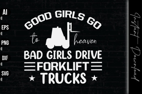 Girls Forklift Driver: Graphics & Print Templates