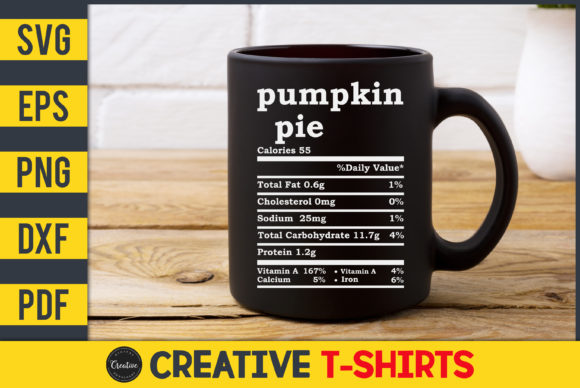 Pumpkin Pie Nutrition Facts Graphics & Print Templates