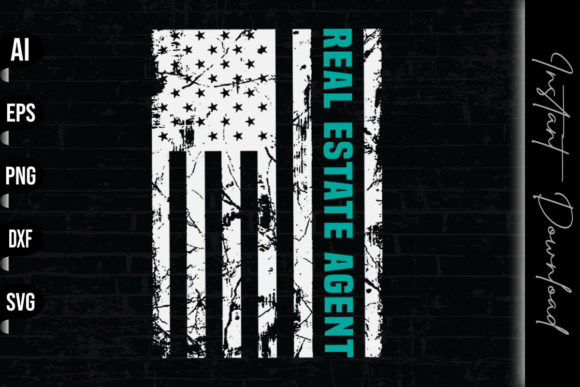 Real Estate Agent American Flag: A Stitch Test