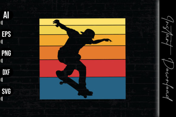 Skate Skateboard Vintage Graphics & Print Templates
