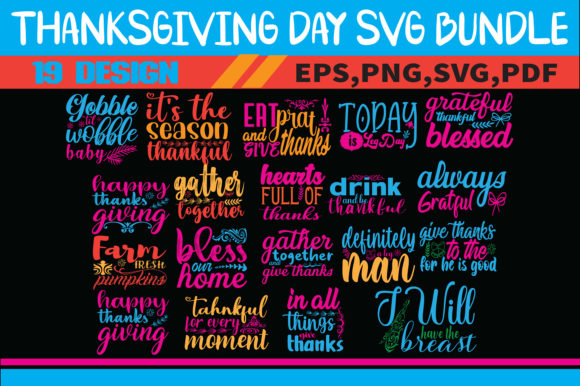Thanksgiving Day Bundle: Graphics & T-Shirt Designs