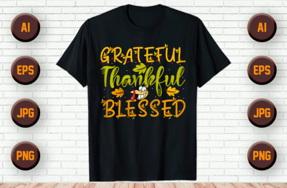 Thanksgiving T Shirt- Mug Typography -4 Graphics & Print Templates